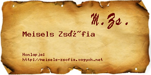 Meisels Zsófia névjegykártya
